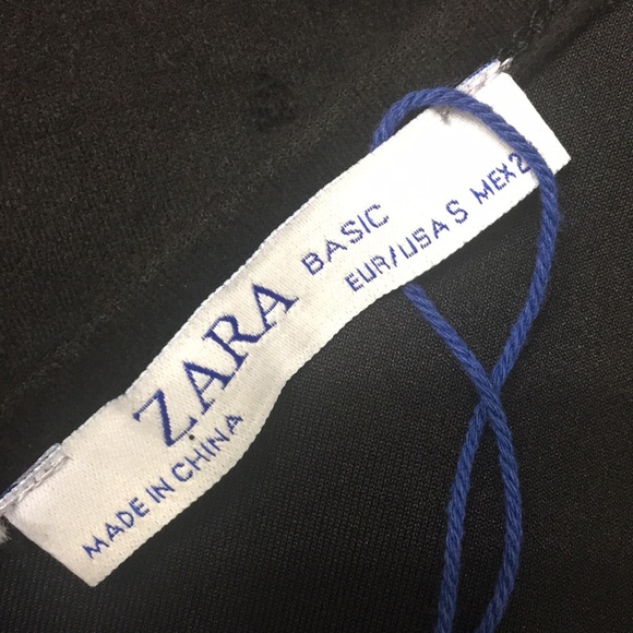 2/$18 New Zara Basic Black Suede Tank Top Small - Picture 9 of 9